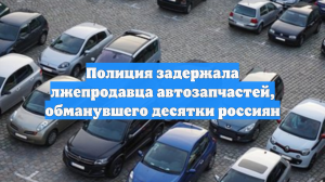 Полиция задержала лжепродавца автозапчастей, обманувшего десятки россиян