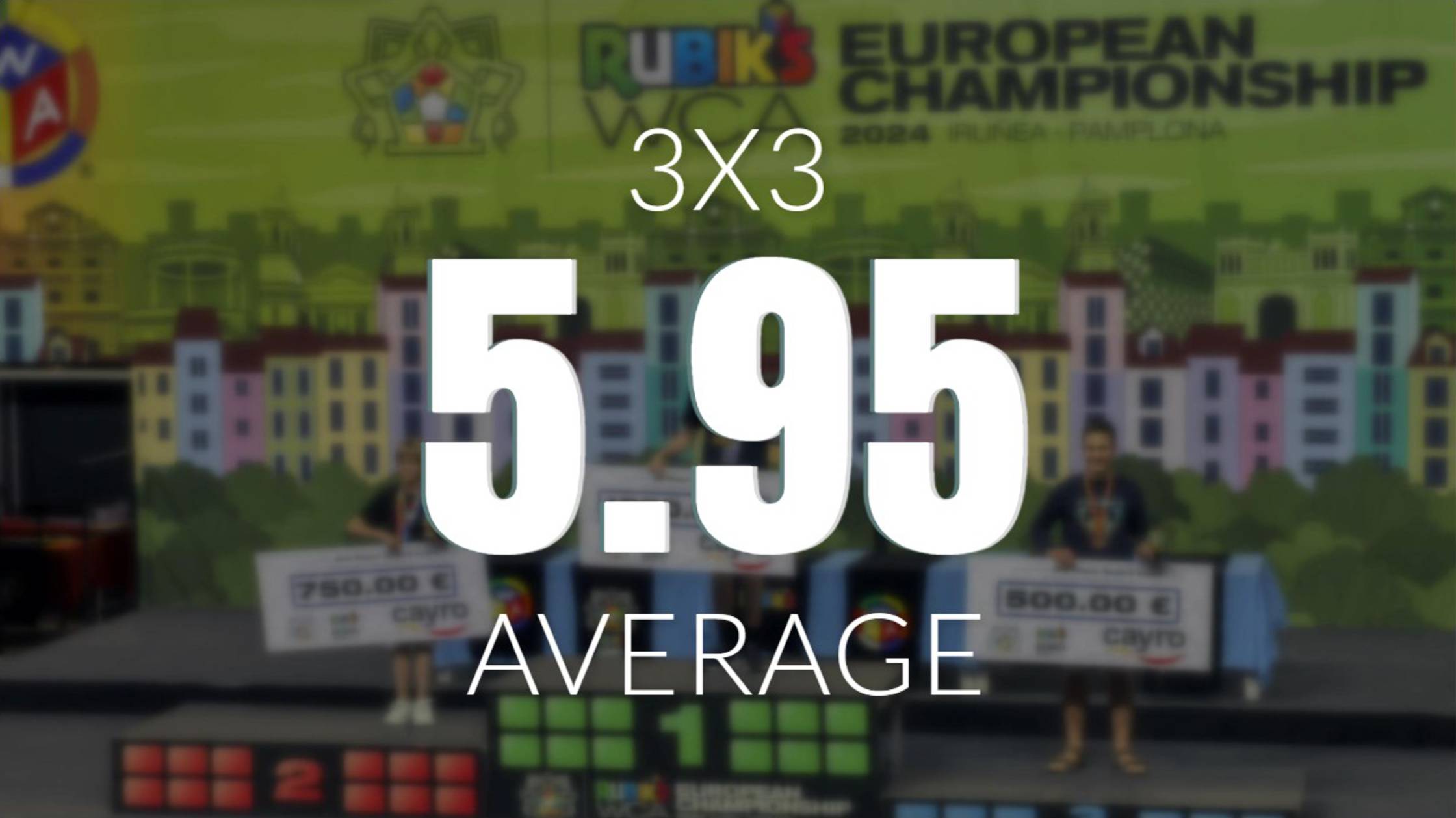 🥈 [5.95] 3x3 Average // |2nd place| Rubik's WCA European Championship 2024