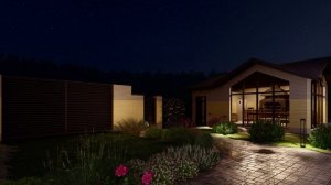 Ночная видео прогулка по участку