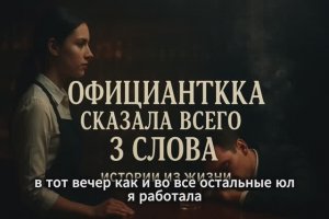 ОФИЦАНТКА СКАЗАЛА ВСЕГО ТРИ СЛОВА...