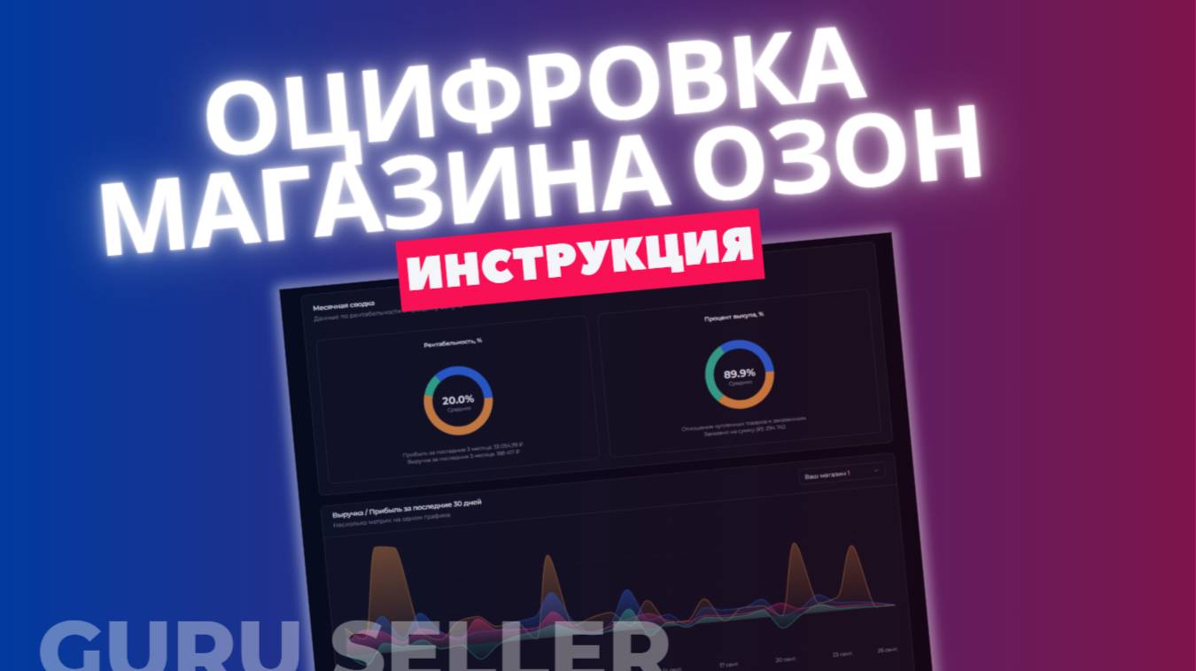 Оцифровка Озон - отчет о прибылях и убытках в сервисе Guru Seller