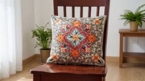 Вышитая подушка