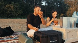 Лапша и кофе на берегу моря. Кемпинг [ASMR]