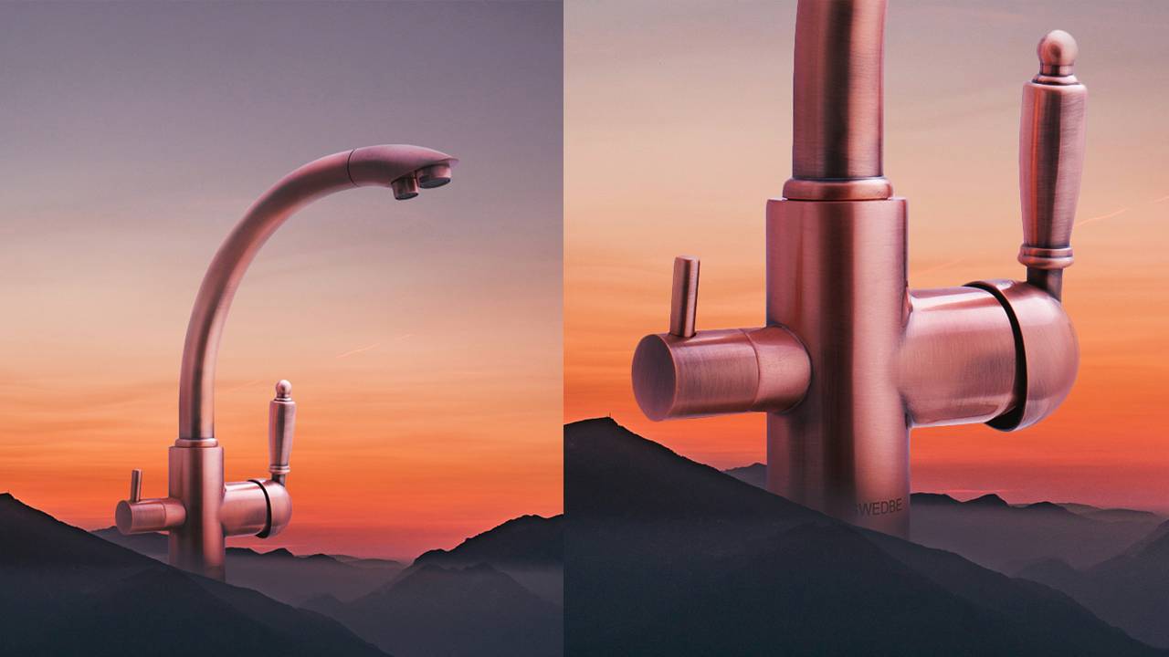 Распаковка кухонного смесителя 2 в 1 медного цвета Swedbe Selene Plus 8044 смотреть онлайн