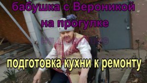 № 933 бабушка с Вероникой на прогулке // подготовка кухни к ремонту