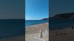 Лермонтово пляж пустой холодно