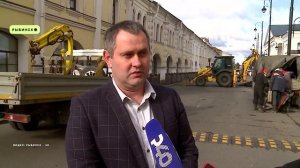 В Рыбинске началась подготовка пешеходной зоны