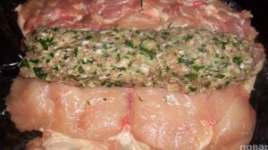 Куриный рулет в духовке