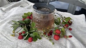 клубника-мята чайная эстетика