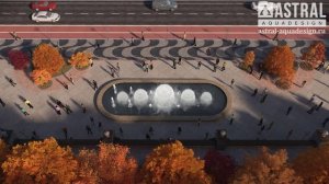 Парковый фонтан в классической чаше, г. Архангельск