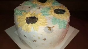 Торт 🍰 с подсолнухами 🌻.