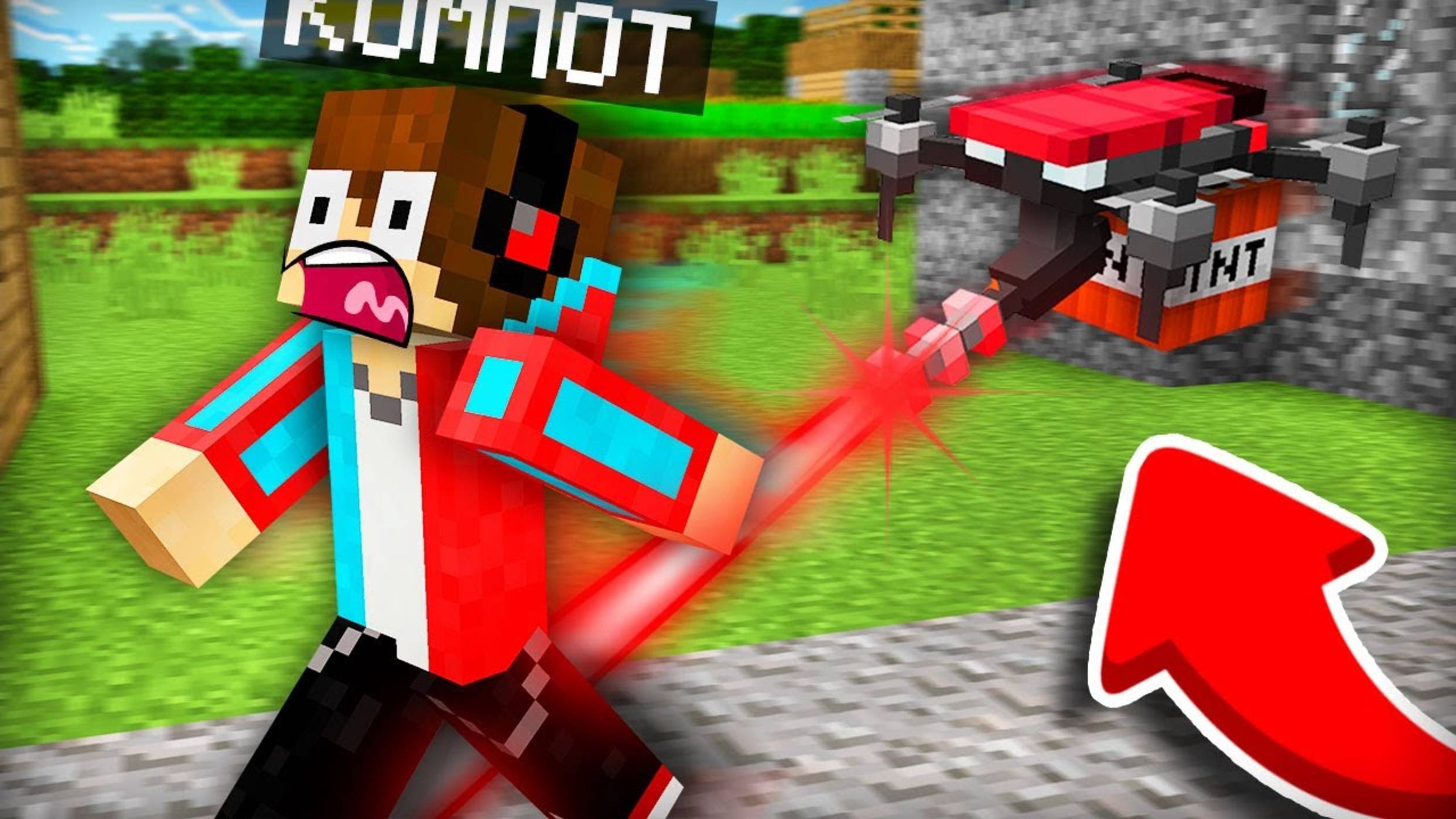 ДРОН ГРИФЕРА ПЫТАЕТСЯ УНИЧТОЖИТЬ НАШУ ДЕРЕВНЮ В | МАЙНКРАФТ Компот Minecraft |
