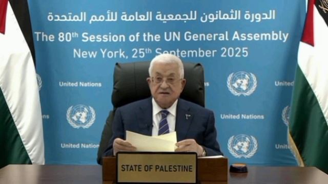Speech By Mahmoud Abbas Of Palestine At The 80th Session Of The UN General Assembly (via Video Link)