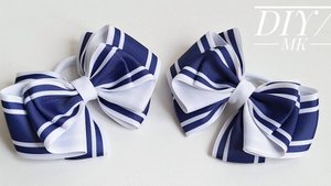 Бантики для школы из лент шириной 4 см