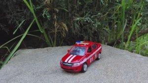 Модель Lada Granda от Autocrand, пожарная версия.