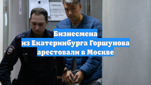 Бизнесмена из Екатеринбурга Горшунова арестовали в Москве