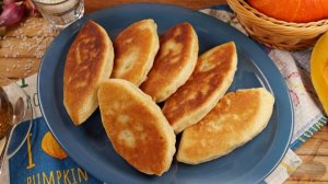 С яркой и сытной начинкой. ПИРОЖКИ НА КЕФИРЕ, С ТЫКВОЙ И РИСОМ