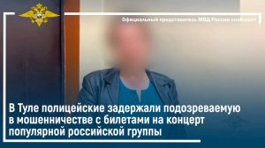 В Туле полицейские задержали подозреваемую в мошенничестве с билетами на концерт