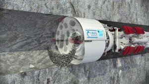 Как разрушают скалы. Тоннель в горах.