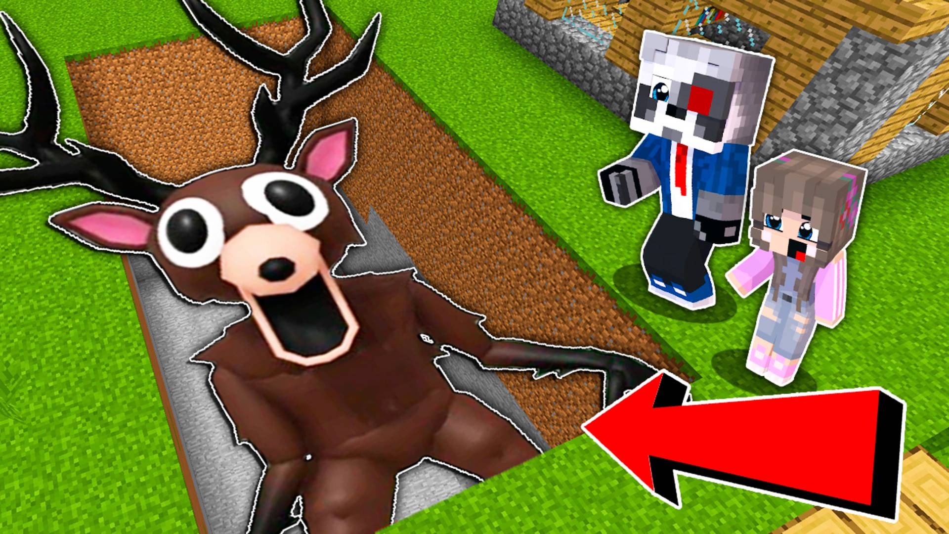 МЫ НАШЛИ ОГРОМНЫЙ СЕКРЕТ ОЛЕНЬ 99 НОЧЕЙ В ЛЕСУ в МАЙНКРАФТ ФИЛЬМ НУБ и ПРО MINECRAFT смотреть онлайн