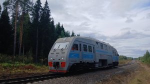 АС01-096 с путейцами следует по перегону Човью-Сыктывкар