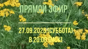Анонс эфира 27.09.2025