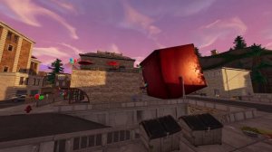 🫡 Красный Куб (Димон) разрушил здание рыболовного магазина в режиме Fortnite: «Как раньше»