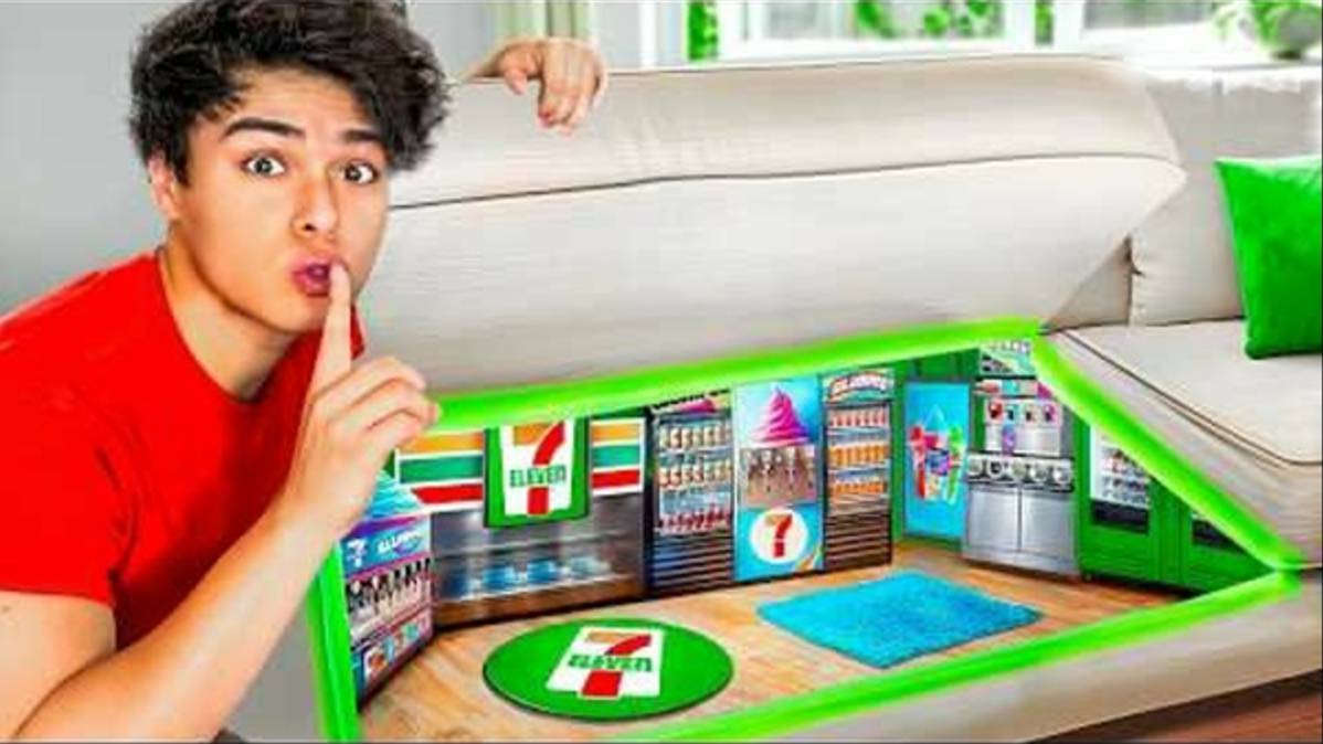 Я построил СЕКРЕТНЫЙ 7-11 у себя в комнате! смотреть онлайн