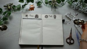 Minimalist October 2025 Bullet Journal Setup with Mini Printer
