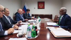 С.В. Лавров и Министр иностранных дел Нигерии Ю.Туггар, Нью-Йорк, 26 сентября 2025 года