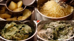 Картофельные клецки со шпинатом