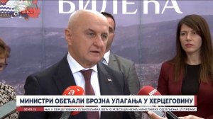 Министри обећали бројна улагања у Херцеговину
