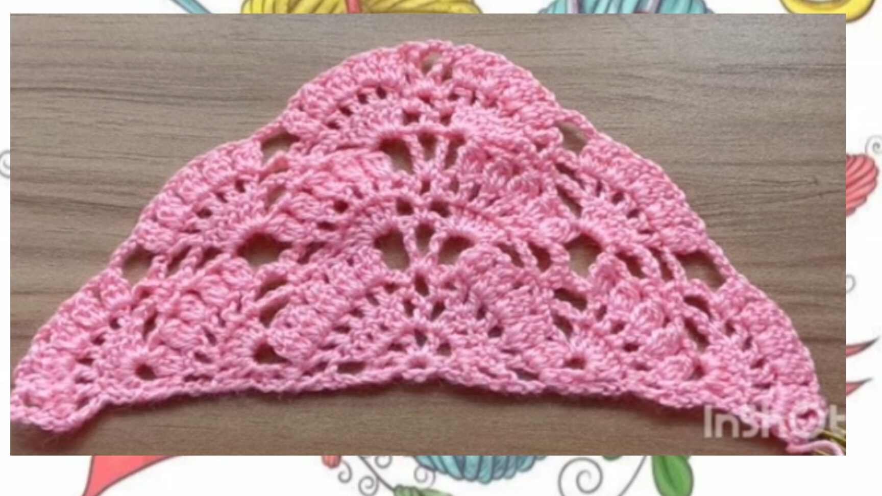 Узор для шали крючком.