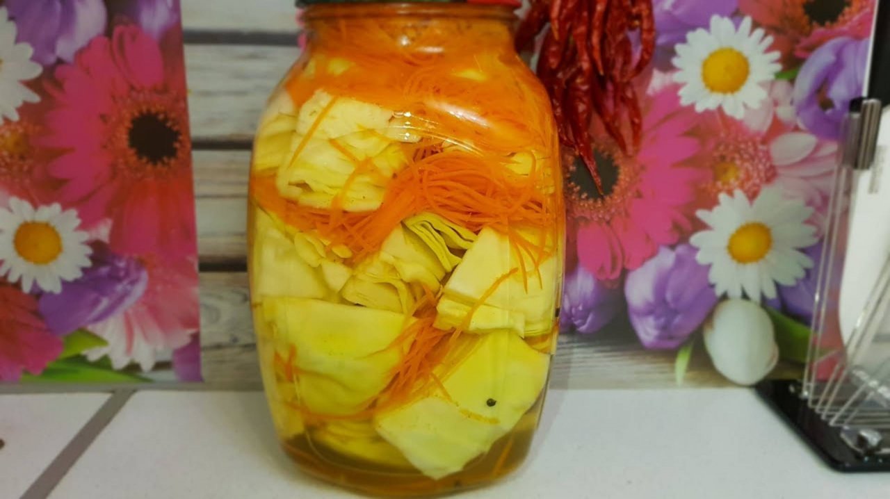 Банка улетает за раз! Хрустящая и вкусная капуста по-корейски на зиму.