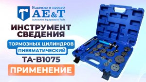 Инструмент сведения тормозных цилиндров пневматический (16 предметов) TA-B1075 AE&T