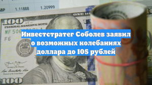 Инвестстратег Соболев заявил о возможных колебаниях доллара до 105 рублей
