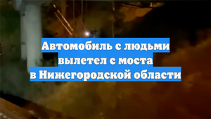 Автомобиль с людьми вылетел с моста в Нижегородской области