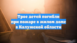 Трое детей погибли при пожаре в жилом доме в Калужской области
