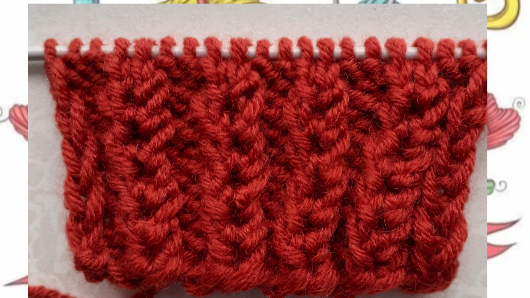 Простой объёмный узор для шапки.