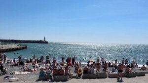 Ялта. Пляж возле Часовни. Набережная им.В.И.Ленина. 06.09.2025. Крым. Crimea. Yalta.