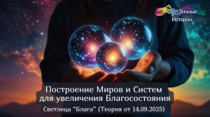 Построение Миров и Систем для увеличения Благосостояния. Светлица "Блага" Игра. Теория 14.09.2025