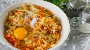 Картофельные драники с морковью