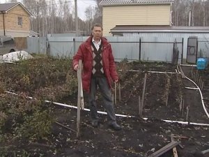 2015 11 24 Лотенков сажает косточки абрикоса
