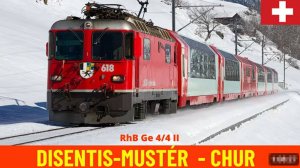 🚄 4К SmartTV ➤ Glacier Express Дисентис-Мустер - Кур, Ретийская железная дорога, Швейцария!