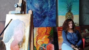 Художник Ирина Сидорина пишет портрет Нелли