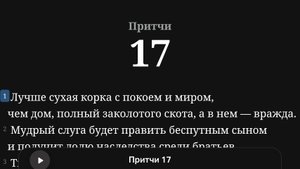 Притчи Соломона 17 глава (НРП)