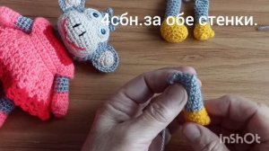 Обезьянка Анфиса. Вяжем крючком. ч.1 Ручки и ножки.