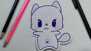 Как нарисовать котика. Урок #3. 
Учимся рисовать