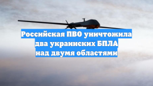 Российская ПВО уничтожила два украинских БПЛА над двумя областями