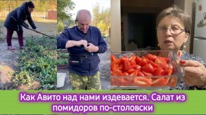 Как Авито над нами издевается. Салат из помидоров по-столовски. Занимаюсь клумбами и грядками